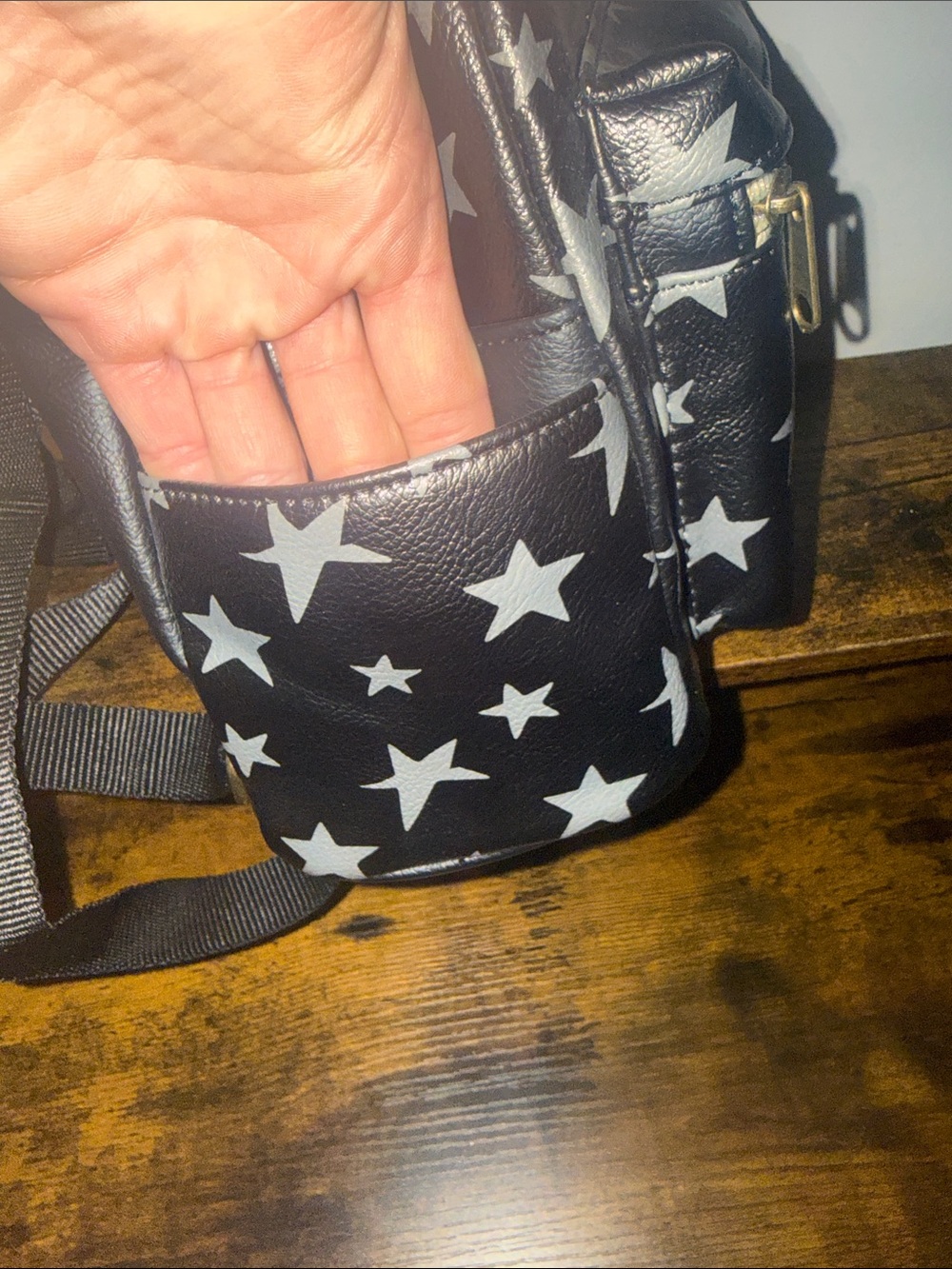 Loungefly Disney Dumbo Black and Gold Star Mini Backpack - Picture 5 of 6